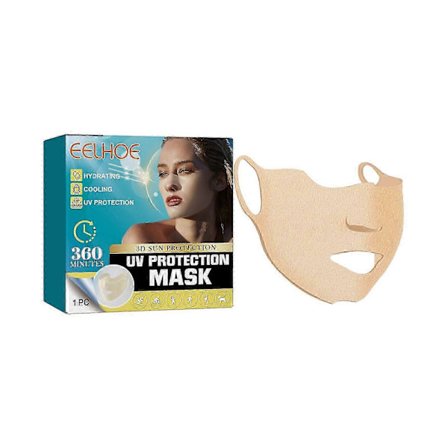 UV-skyddande återfuktande mask med kollagen & vitamin E - Sval, andningsbar, svetttålig sommarhudvård
