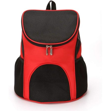 Punainen 45*36*31cm - Koiran kantolaukku, Koiran reppu, Kantoreppu, Kuljetusreppu Lemmikkieläimille Jopa 3kg Matkustamiseen / Vaellukseen / Leirintään
