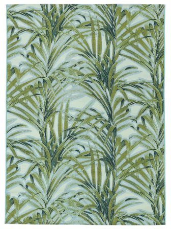 Washable Indoor/Outdoor Rug Areca Green/Light Blue Oeko-Tex