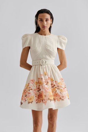 Malina - Vanna mini dress - L - Cream Peony