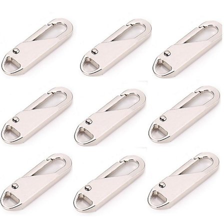 Dragkedja dragkedja ersättning 12 st metall dragkedja dragkedja flikar avtagbar dragkedja reparationssats