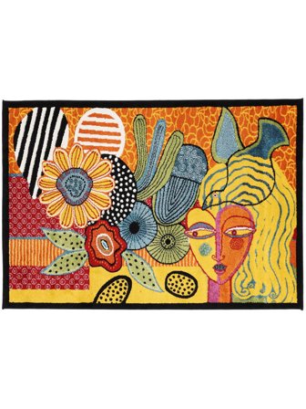 Mały Flower Power Dywan - Wielobarwne 120X170