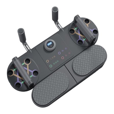 Planke Trener Multifunksjonell Kjerne Kraft Forsterket Justerbar Timing Intelligent Telling Push Up Board for Fitness Svart Kronograf Type