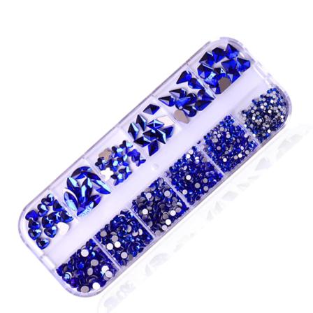 Neglekunst Rhinestones Neglekrystaller, Flere Former Flatback Neglediamant Edelstener