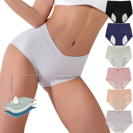 6-pack högmidjat flerfärgat underklädesset i bomull