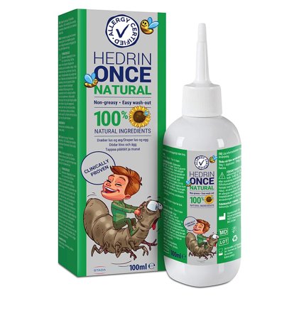 Hedrin Once Natural lusebehandling lotion 100 ml, Hår, Shampoo, Luseshampoo