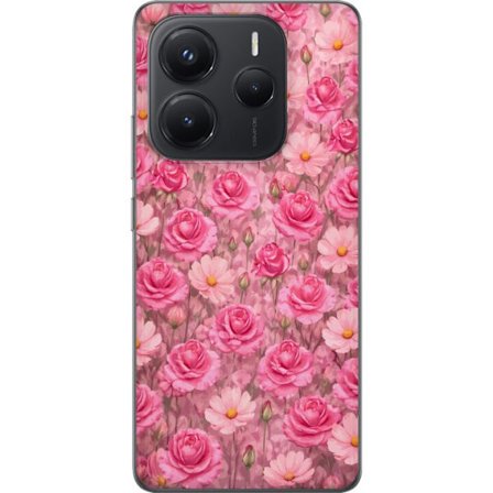 Kompatibelt Mobildeksel til Xiaomi Redmi Note 14 5G Petal Reverie Blush Rose