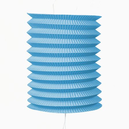 Papperslykta Cylinder Ljusblå