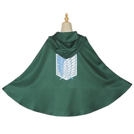 Barn Vuxna attackerar Titan Filt Kappa Shingeki No Kyojin Survey Corps Kappor Cosplay Kostym Luvtröja 140cm