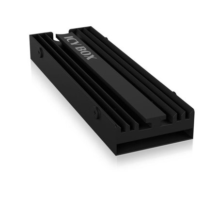 ICY BOX IB-M2HS-PS5, M.2 Kühlkörper für PS5, passt für M.2 SSD 22x80 mm, 10 mm Bauhöhe, schwarz