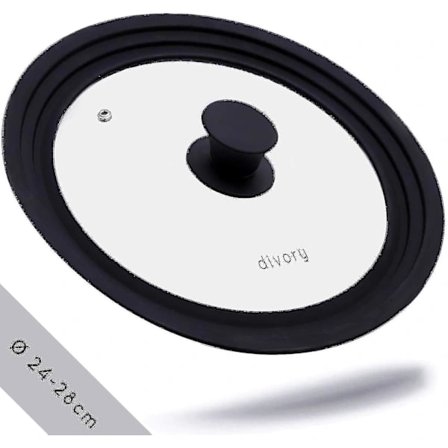 Universallåg 28, 30 og 32 Låg Glaslåg med silikonekant