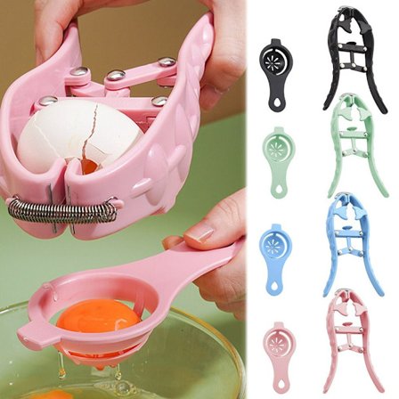 Creative Egg Åpner Eggeplommeseparator Grønnsakshakker SVART
