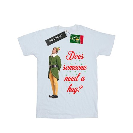 Elf Dam/Damer Krama Kompis Bomull Pojkvän T-Shirt XL Vit