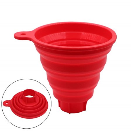 Konserveringstragt, Stor Sammenklappelig Silikone - Fødevaregodkendt Bredmundet Tragt til Glas, Flasker & Overførsel af Olie/Marmelade/Krydderier, 