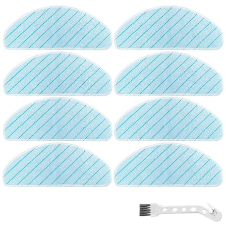 Vaskbare moppepuder erstatning til Ecovacs Deebot T9+ T9 AIVI T9 AIVI+ T9 MAX T9 POWER robotstøvsuger, 8 stk.