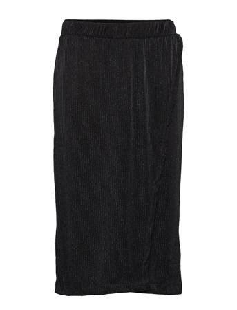 U8060, Jersey Skirt Below Knee Black Saint Tropez