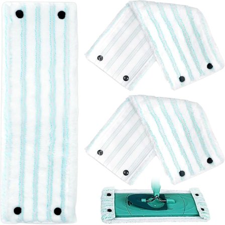 Stykker Mikrofiber Erstatningsmopptrekk Erstatningssett for, Rengjøringsmopptrekk, Mikrofibermopp med Klikksystem for Alle Gulv, 42cm*15cm