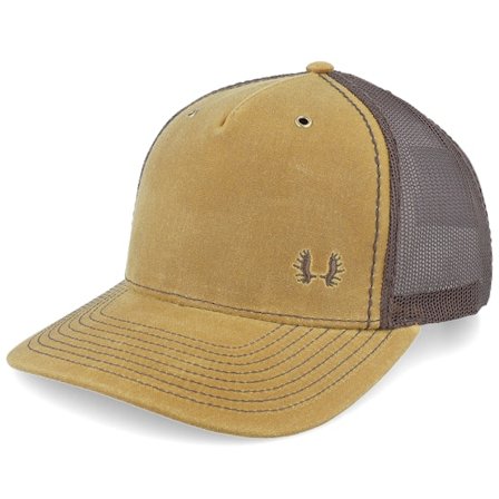 Hunter - Bruin trucker Cap - Tiny Moose Antlers 112wh Hawthorne Whiskey/Brown A-frame Trucker @ Hatstore