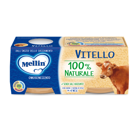 Mellin Omogeneizzato Vitello 4M+ 2x80g
