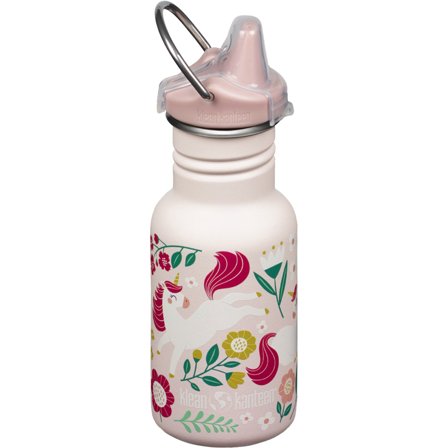 Klean kanteen Kid Classic Narrow Sippy drikkeflaske med tut 355 ml, leaping unicorns
