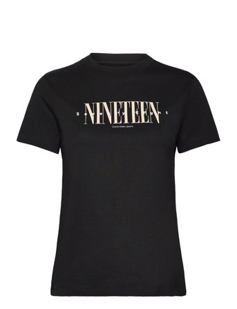 19 Graphic Reg Tee Black Calvin Klein Jeans