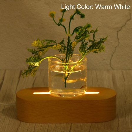 Tre LED-lysbase i tre, 2 pakker ovale tre 3,74" x 0,2" Wa