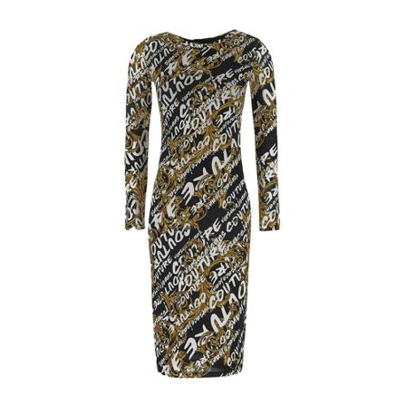 Versace Jeans Couture Logo Brush Kjole Sort, Dame