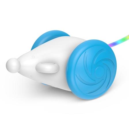 Elektriske mus Katte Legetøj Automatisk Med Fjernbetjening Genopladelig Silikone Funny Abs Led Lights15 10 5 Cm blue