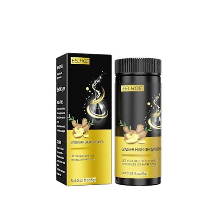 Eelhoe Hårvårdspuder Återfuktar, Stärker, Förtjockar Och Gör Håret Svart. Ingefära Hårvårdspuder