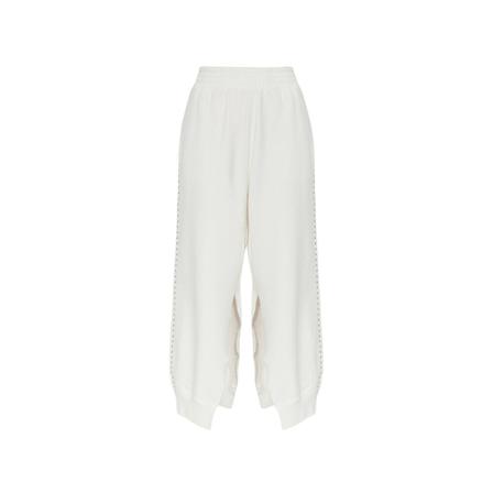MM6 Maison Margiela Sweatpants with slits Hvid, Dame