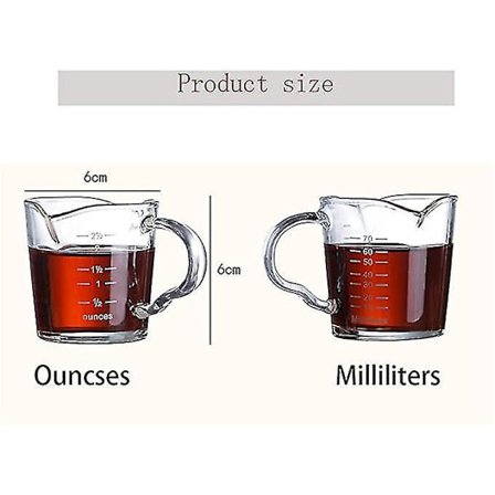 Espresso Shot Glas Kopper 3oz Lille Kande Dobbelt Tud Med Håndtag