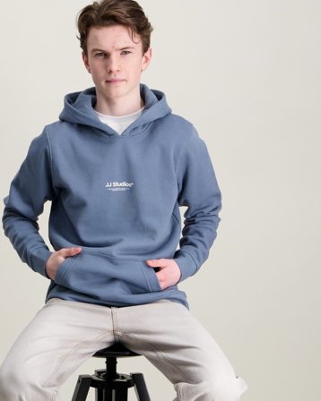 Jack & Jones JJESOHO SWEAT HOOD NOOS JNR Blå Huvtröjor/Hoodies Kille - Kids Brand Store