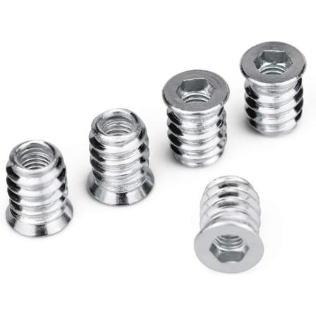 100 stk. Senkskruer, Profesjonelle Skruhylser, M8 x 20mm Skruesortimentsett Skruinnlegg Sekskant Sokkel Gjengeinnlegg for Møbler