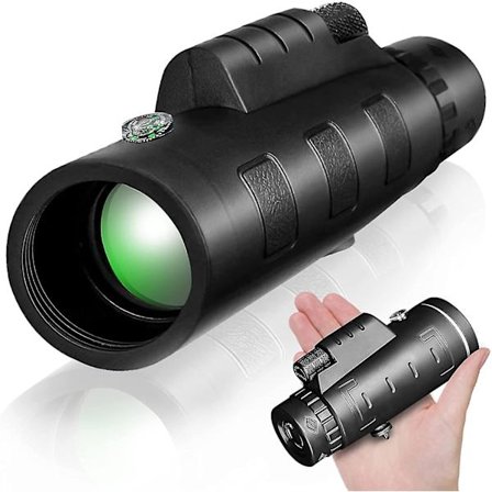 40x60 Monokulaarinen kaukoputki | Fmc-linssi ja Bak4-prisma | Hd-monokulaarit Kaksinkertainen tarkennus heikolla yöllä näkyvyydellä aikuisille 