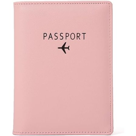 Læderrejsepunge Pas Etui Cover Blocking, Læderkortholder, Rejsedokument Organizer Case Pink