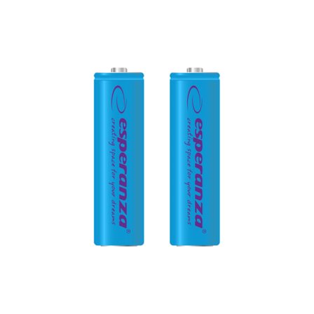 Esperanza uppladdningsbara batterier Ni-Mh Aa 2000Mah 2st. Blå