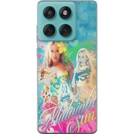 Yhteensopiva Puhelinkuori Motorola Edge 60 Fusion Seikkailumaailma Steve, Creeper ja eläimillä värikkäässä palikkagrafiikassa