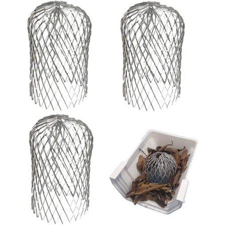 3 stk. tagrenderenser 3 tommer fleksibel aluminium si, si, tagrenderenser nedløbsbeskytter beskyttende net dæksel stopper blade og snavs tilstopning