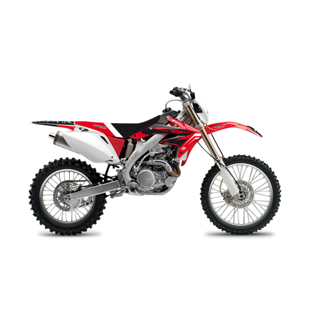 Kit Adesivi Completo Blackbird Dream 4 con Coprisella Rosso-Bianco-Nero - Honda CRF 450X 2004-2016
