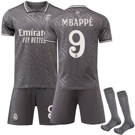 2024-2025 Real Madrid Aawy Børne- og voksenfodboldtrøje nr. 9 Mbappe