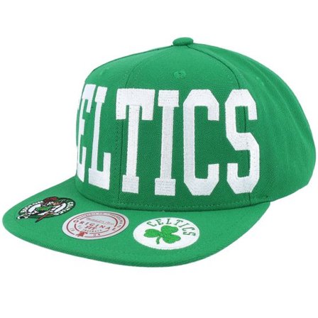 Mitchell & Ness - NBA Grön snapback Keps - Boston Celtics Big Text 1 Green Snapback @ Hatstore