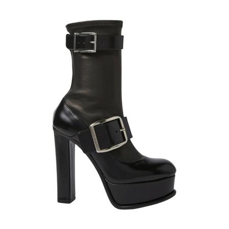 Alexander McQueen, Heeled Boots Zwart, Dames, Maat:36 EU
