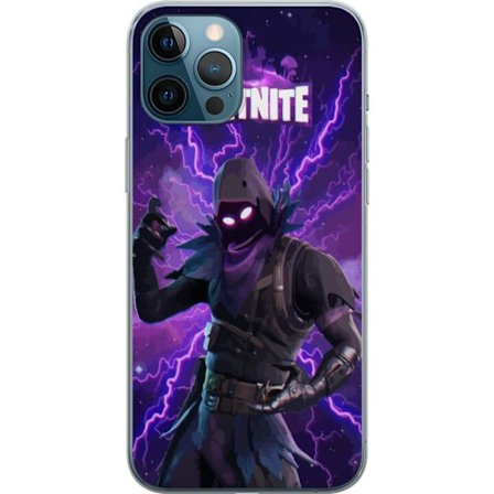 Kompatibel Mobilcover til Apple iPhone 12 Pro Max Karakter i mørk lilla energistorm med glødende øjne, intense lyn og futuristisk atmosfære, som forst