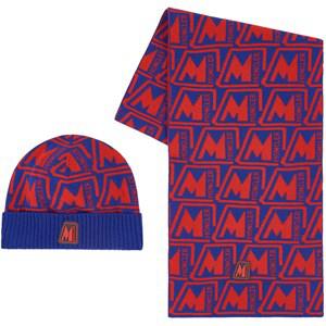 Kids - Moncler Red Logo Hat Set 8/10 years - Winter sets - 8/10 years - Blue