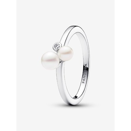 Pandora - Duo Ring med behandlade sötvattensodlade pärlor - Sterlingsilver