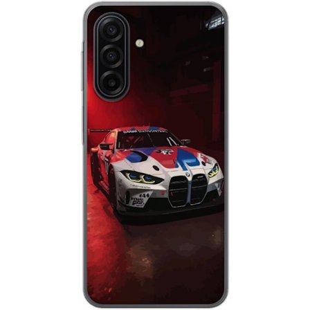 Kompatibel Mobilcover til Samsung Galaxy A17 5G BMW racerbil motorsport illustration med dramatisk belysning sportsvogn præstation og bilentusiast tem