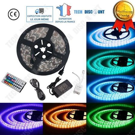 LED-ljusslinga - TD - Flerfärgad - 5m - IP65 - Fjärrkontroll ingår