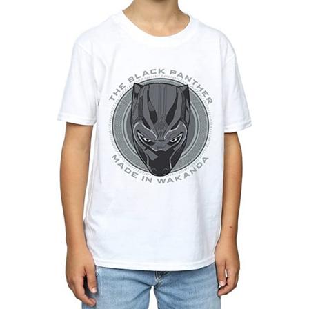 Black Panther Boys Made In Wakanda Bomull T-shirt 5-6 År Vit White 5-6 Years