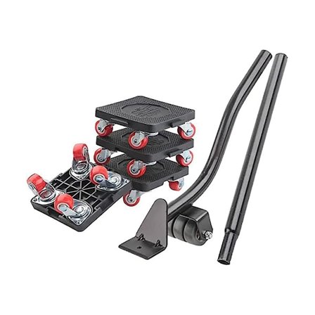 Møbelflytteverktøy, 880 kg, med 4 hjul og bærbar løft, for flytting av møbler, kjøleskap