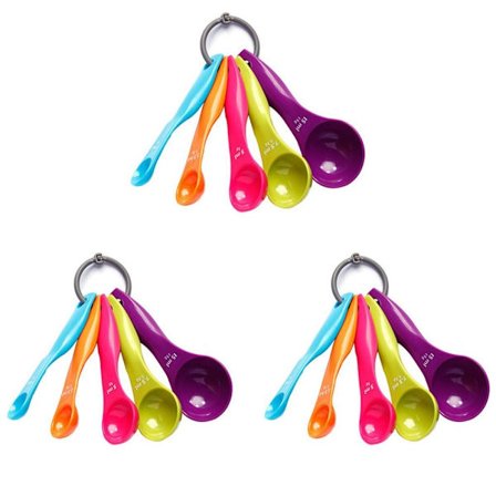 3 sæt Køkken Måleske Teske Kaffe Sukker Scoop Ske